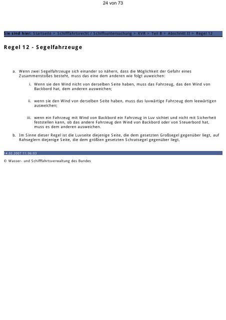 Elektronisches Wasserstraßen-Informationssystem - [KVR]