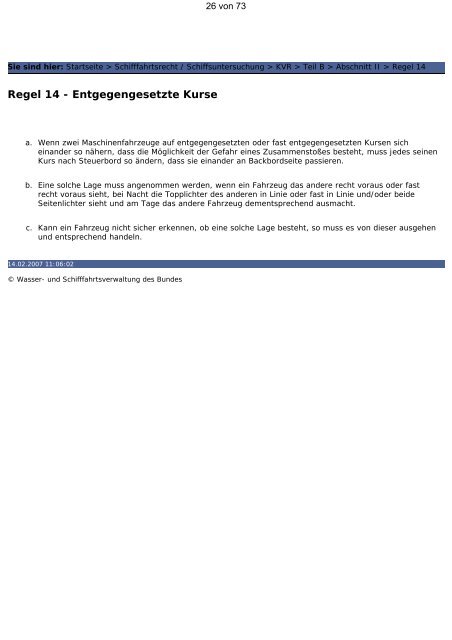 Elektronisches Wasserstraßen-Informationssystem - [KVR]