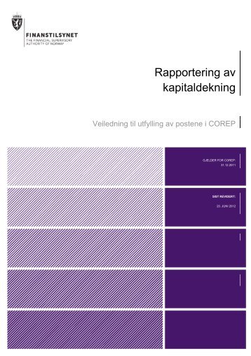 Rapportering av kapitaldekning - Finanstilsynet