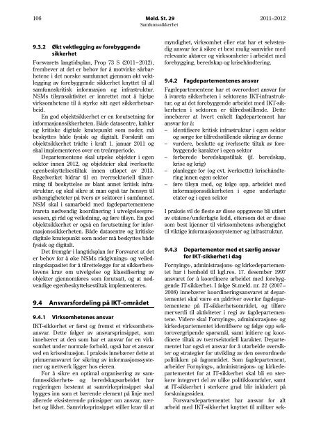 Meld. St. 29 (2011–2012) - Finanstilsynet