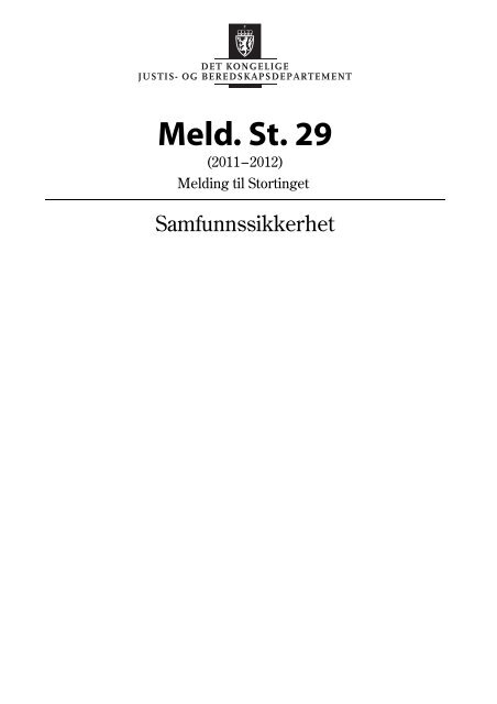 Meld. St. 29 (2011–2012) - Finanstilsynet