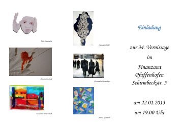 Einladung zur 34. Vernissage im Finanzamt Pfaffenhofen ...