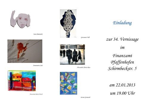 Einladung zur 34. Vernissage im Finanzamt Pfaffenhofen ...