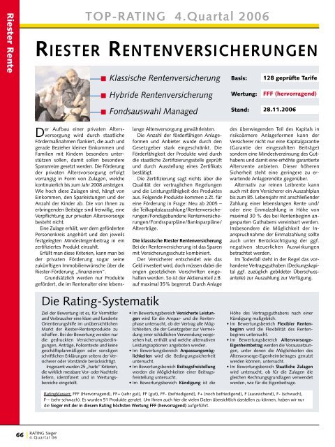 Klassische Rentenversicherung Finanz Archiv