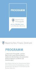 Programm 2010 - Bayerischer Finanzgipfel