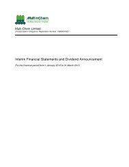 Interim Financial Statements and Dividend Announcement