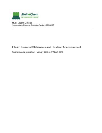 Interim Financial Statements and Dividend Announcement