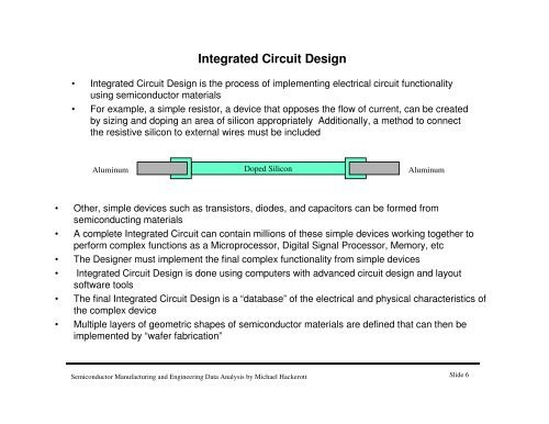 Semiconductor Manufacturing and Engineering ... - Michael Hackerott