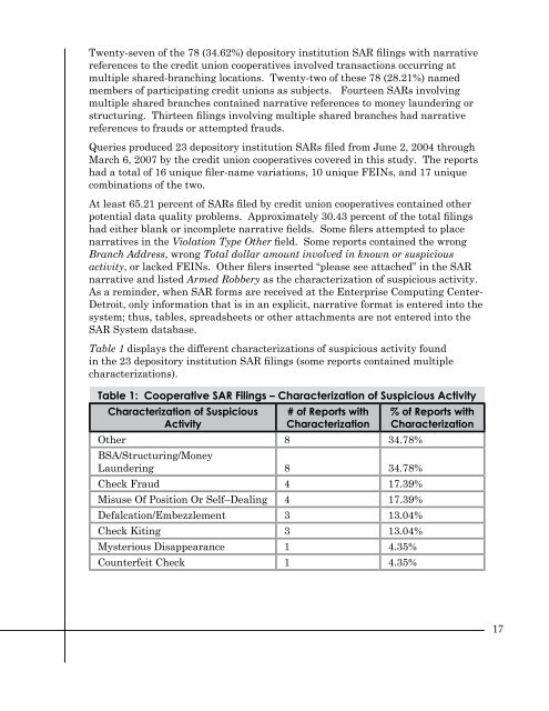 The SAR Activity Review Issue 12 - FinCEN