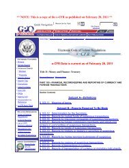 NOTE: This is a copy of the e-CFR as published on ... - FinCEN