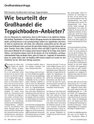 Wie beurteilt der Großhandel die Teppichboden ... - Findeisen GmbH