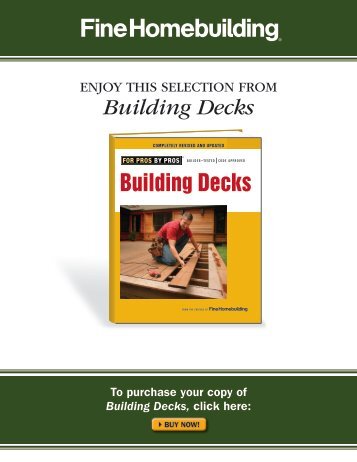 Building Decks - Fine Homebuilding