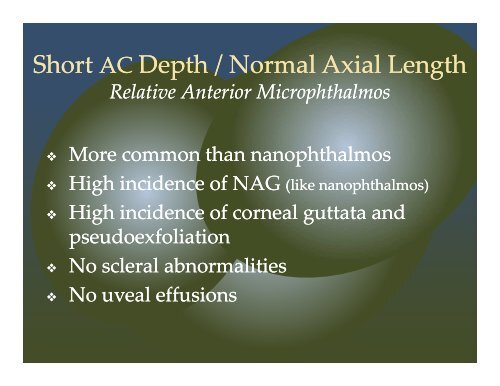 Cataract Surgery in Small Eyes