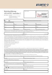 Beitrittserklärung ATLANTIC Australien 2 - Finest Brokers GmbH