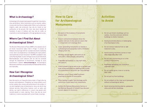 Field Monument Advisor Leaflet - pdf - Fingal County Council