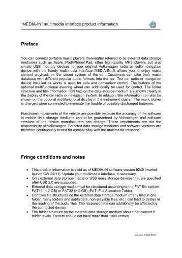 Preface Fringe conditions and notes