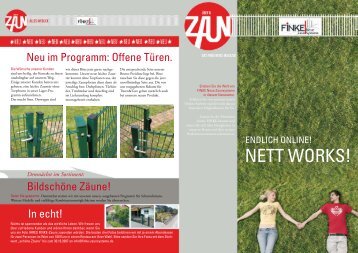 NETT WORKS! - Finke Neue ZaunSysteme