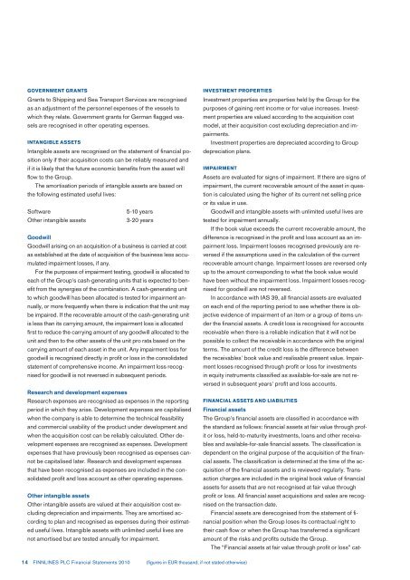 FINANCIAL STATEMENTS 2010 - Finnlines