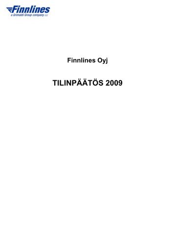 Finnlines Oyj Tilinpäätös 2009