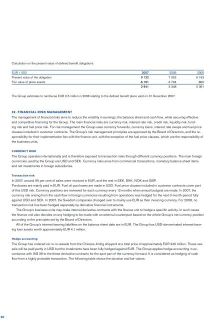 Annual Report and Financial Statements 2007 - Finnlines