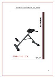 Notice d'utilisation Tricon (réf. 3868) - Finnlo Fitness