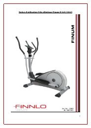 Notice d'utilisation Vélo elliptique Finum II (réf. 3262) - Finnlo Fitness