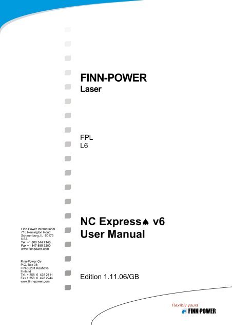 NC Express FPL Manual - Finn-Power International, Inc.