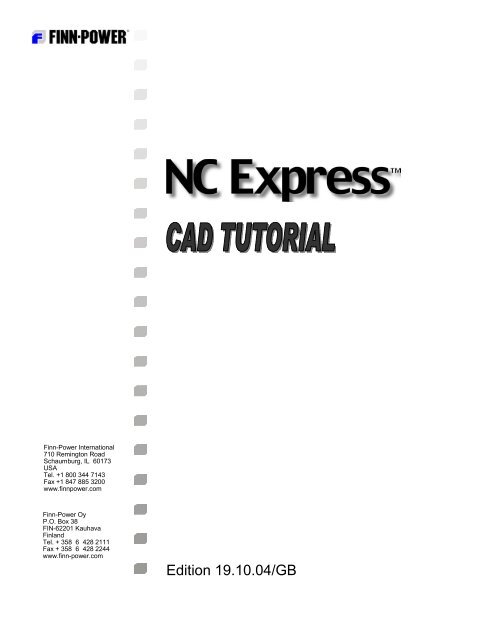 CAD user manual - Finn-Power International, Inc.