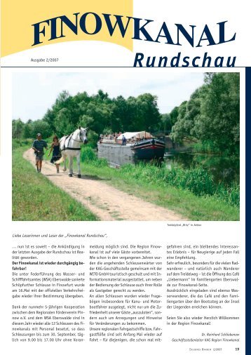 Rundschau - in der Region Finowkanal