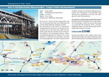Tour 9: Auf historischen Wasserstraßen - in der Region Finowkanal