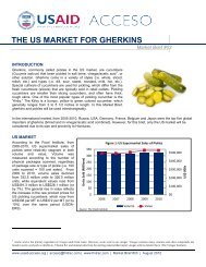 THE US MARKET FOR GHERKINS - Fintrac Inc.