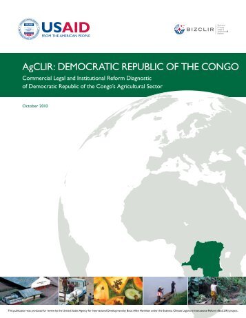 AgCLIR: DEMOCRATIC REPUBLIC OF ThE CONGO - Fintrac Inc.
