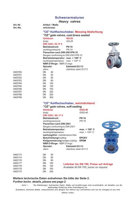 04.043.1 Schwerarmaturen ohne Preise.pmd - Bevo