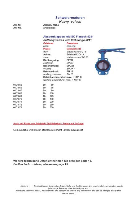 04.043.1 Schwerarmaturen ohne Preise.pmd - Bevo