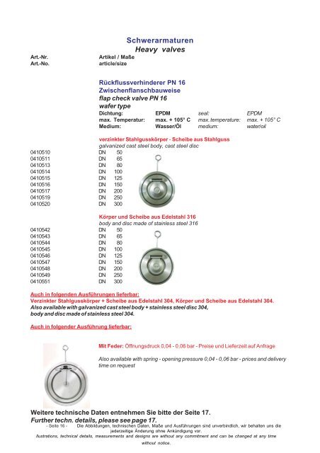 04.043.1 Schwerarmaturen ohne Preise.pmd - Bevo