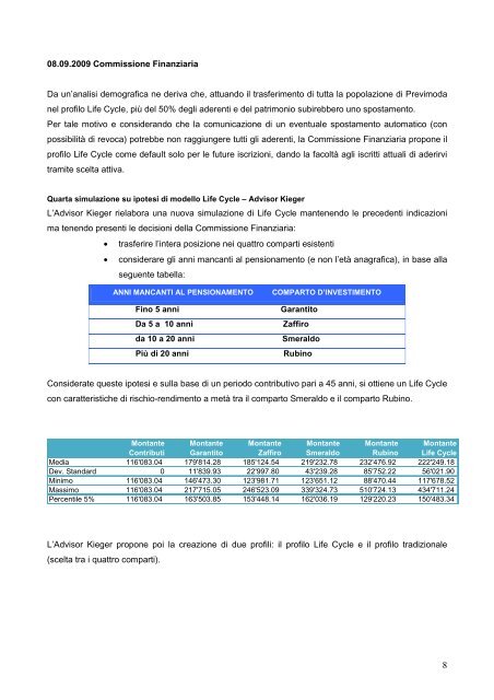 Progetto Life Cycle - Fiom