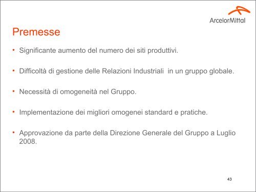 Riunione congiunta Arcelor Mittal Italia con le ... - Fiom