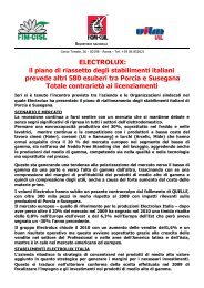 Electrolux: il piano di riassetto degli stabilimenti italiani prevede altri ...