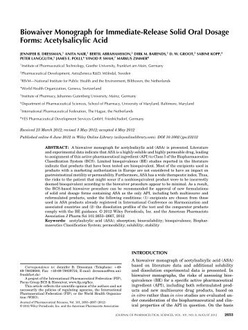 Acetylsalicylic acid - FIP