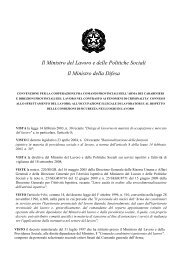La Convenzione - Ministero del lavoro, salute e politiche sociali