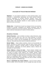 FIPECAFI - CURSOS DE EXTENSÃO AVALIAÇÃO DE TÍTULOS ...