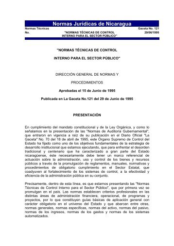 Normas técnicas de control interno para el sector público - FIQ