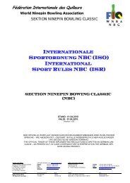 Internationale Sportordnung NBC (ISO) International Sport Rules ...