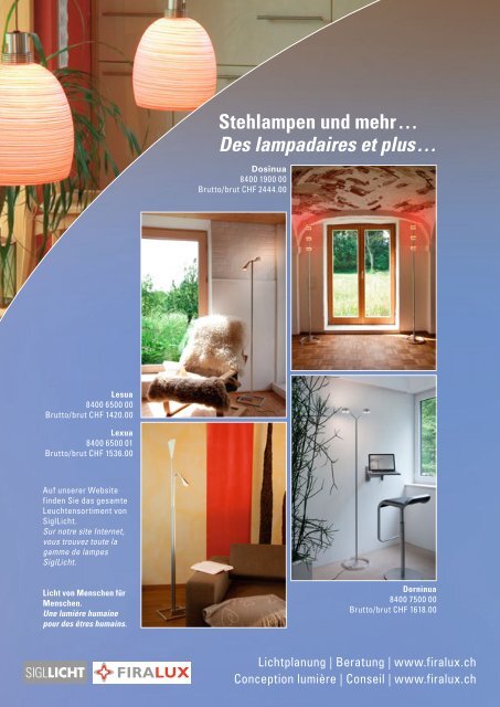 Flyer Siglicht - Firalux Design AG