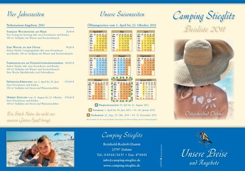 Preisliste 2011 - Camping Stieglitz