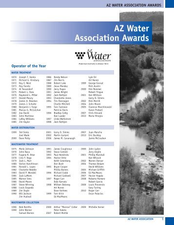 AZ Water Association Awards