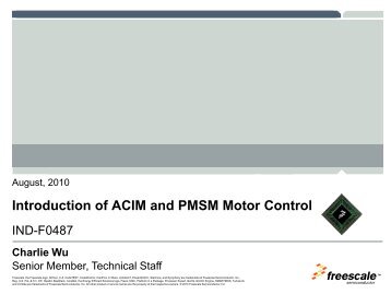 Introduction of ACIM and PMSM Motor Control