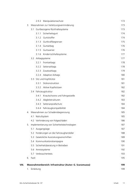 Personenwagen-Lenkende und -Mitfahrende - BfU