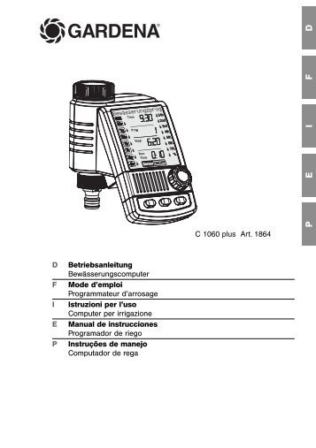 OM, Gardena, Programmateur d•arrosage, Art 01864-20, 2008-04