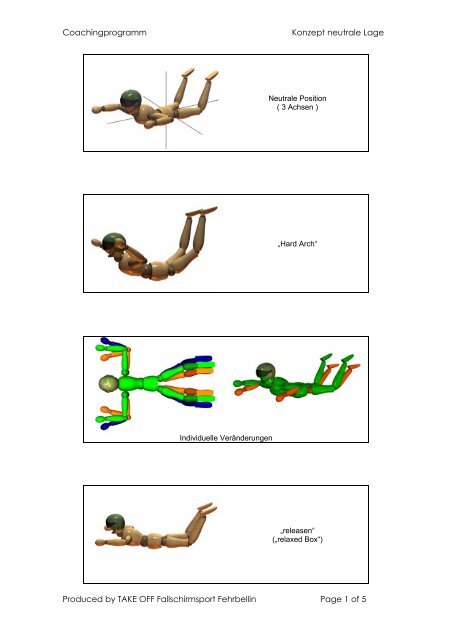 Bilder zur Freifall-Körperhaltung - Take Off Fallschirmsport Fehrbellin